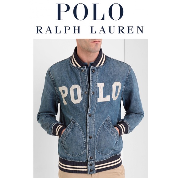 Polo Ralph Lauren Denim Varsity Jacket 